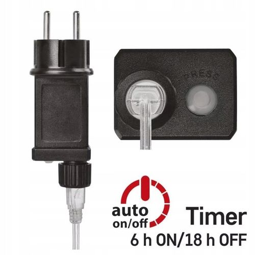 Dekoracje - 150 LED 2,35 m nano łezki frędzle ciepła biel IP20, timer EMOS na Arena.pl