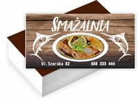 Wizytówki firmowe Foliowane 1000 szt duży wybór wzorów SMAŻALNIA RYB