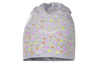 BROEL Rio czapka dla dziewczynki na wiosnę wiskoza szary-pomarańcz 46-48