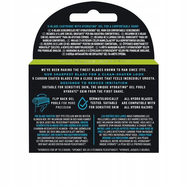 Wilkinson Hydro 5 Sensitive do golenia 4 wkłady x2 zdjęcie 3