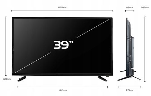 Telewizor LED Emax E390HX-V3 39" HD Ready czarny na Arena.pl