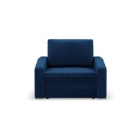 Fotel z funkcją spania, Punto, velvet, 108x87x80 cm, granatowy | TYLETEGOTU