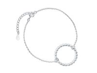 Rodowana srebrna bransoletka szczęścia gwiazd karma celebrytka kółko kółeczko srebro 925 Z1859BR