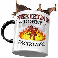 Kubek Czarny Dla Fachowca Piekielnie Dobry Prezent Z Nadrukiem Ze Zdjęciem