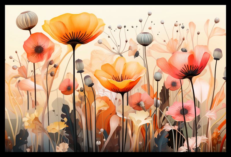 Plakat 45x30cm Taneczne Maki zdjęcie 2