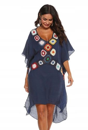 PAREO TUNIKA BOHO LETNIA SUKIENKA NARZUTKA PLAŻOWA na plażę ZWIEWNA na Arena.pl
