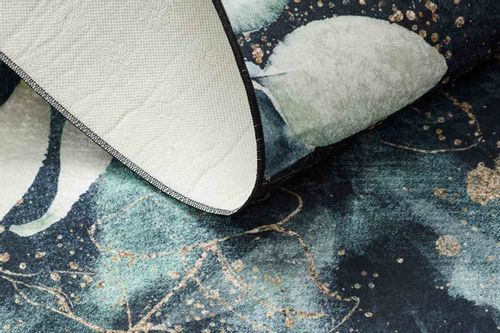 RUG/LU/ARLEN/LEAVES3/BLACK+TURQUISE/120x170 na Arena.pl