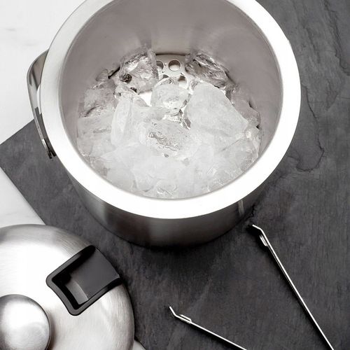 POJEMNIK NA LÓD z pokrywką DUŻE WIADERKO do lodu ZE STALI NIERDZEWNEJ 1.3l na Arena.pl