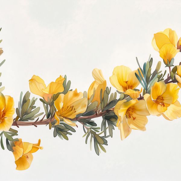 Plakat 40x40cm Żółte Kwiaty zdjęcie 1