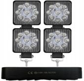 LAMPA ROBOCZA 9 LED HALOGEN 12V 24V LEDOWA 4 sztuki