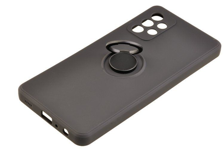 Etui Pastel Ring do Samsung Galaxy A72 czarny zdjęcie 3