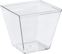 Zestaw Pojemniki piramidki na desery deserki mini 200ml + łyżeczki 50 kompl