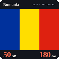 Karta eSIM Internet Rumunia 50 GB na 180 dni - bez rejestracji
