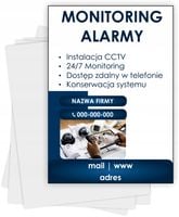 ulotki A6 reklamowe firmowe 1000 szt różne wzory MONITORING ALARMY