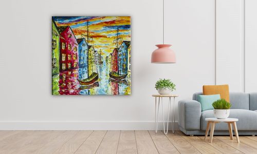 OBRAZ NA PŁÓTNIE 106 Wenecja 40x40cm na Arena.pl