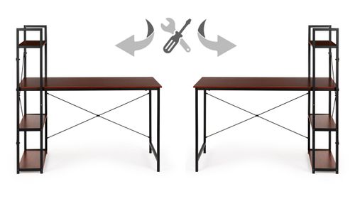 Biurko komputerowe drewniane regał z półkami loft na Arena.pl