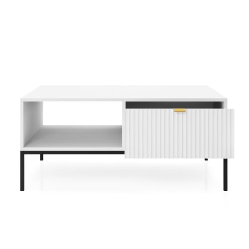 Stolik Delicious ryflowany biały na Arena.pl