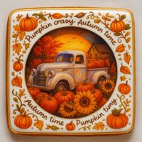 CIASTKO LUKROWANE WHITE PEARL PICKUP ROZ.M KWADRAT JESIEŃ  RĘCZNIE ROBIONE