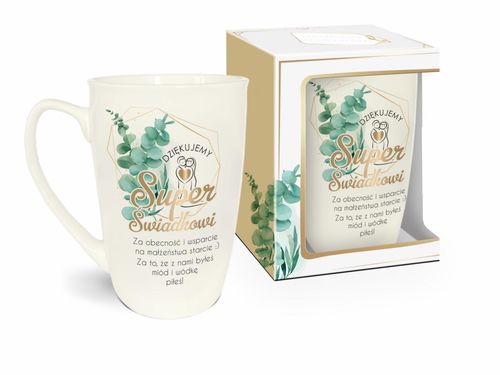 kubek wysoki z rantem 380ml PODZIĘKOWANIA SUPER ŚWIADKOWI na Arena.pl