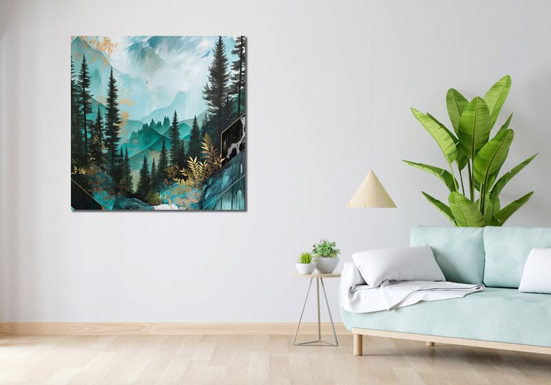 Obraz 100x100cm Przeplatane Krajobrazy zdjęcie 2