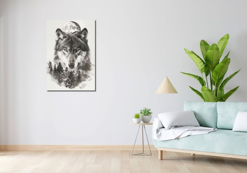 Obraz 60x90cm Wilczy Duch Lasu zdjęcie 2