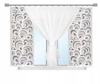 Firana nowoczesna salon sypial PAWIE OCZKO 300x150