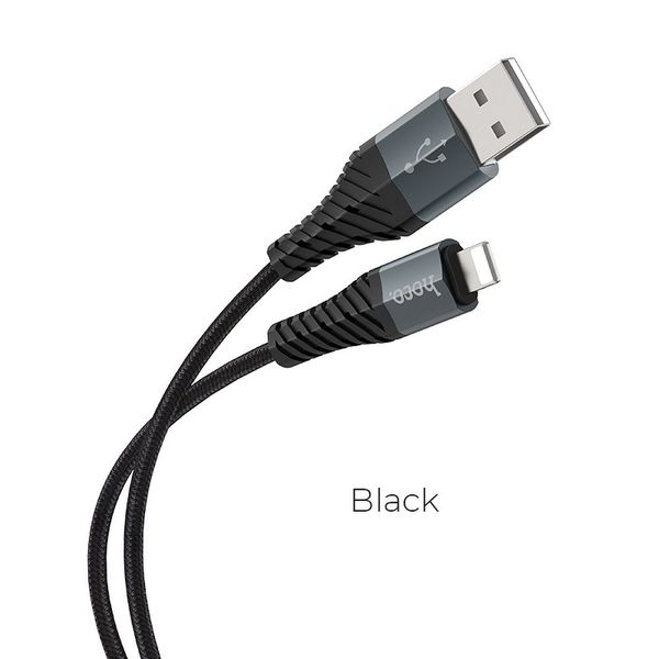 Kabel USB A do Lightning Hoco 2,4A 1 m X38 czarny zdjęcie 1
