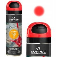 SOPPEC Farba geodezyjna drogowa czerwona FLUO TP 12szt do znakowania
