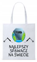 Dla Spawacza Prezent Torba Eco Biała Shopper Z Nadrukiem Ze Zdjęciem