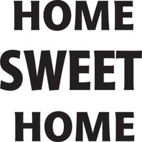 50X50CM HOME ET HOME NAKLEJKA NAPIS ŚCIANĘ STYLOWO CZARNO BIAŁA