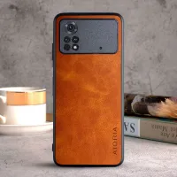 Etui AIORIA Vintage LEATHER do Xiaomi Poco M4 Pro 4G pomarańczowy