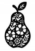 Z85 Zawieszka GRUSZKA owoc jesień ozdoba dekoracja ażurowa dekor 16x20 czar