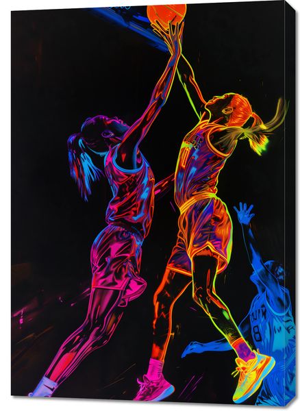 Obraz 70x100cm Mecz W Kosza zdjęcie 1