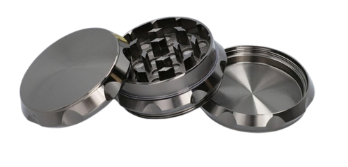 Crusher Grinder Młynek do Tytoniu CBD Grafitowy z Chromowanym Wykończeniem na Arena.pl