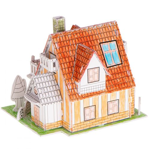 Puzzle 3D kolorowanka domek 29el. na Arena.pl