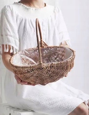 KOSZYK KOSZYCZEK WIELKANOCNY WIKLINOWY NA WIELKANOC PIKNIK ITP. 31 X 22 CM zdjęcie 3