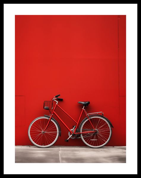 Plakat 30x40cm Czerwony Rower zdjęcie 3