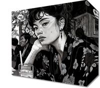 Obraz 20x20cm Czarne Kimono