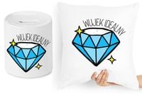 Dla Wujka Zestaw Poduszka + Skarbonka Prezent Z Nadrukiem Ze Zdjęciem