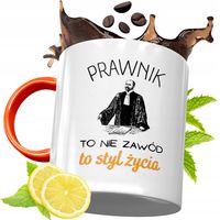 Kubek Pomarańczowy Dla Prawnika Prezent Z Nadrukiem Ze Zdjęciem