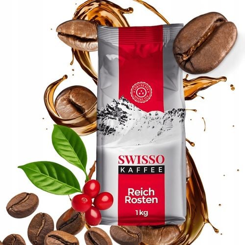 Kawa Ziarnista 100% Arabica 1kg - Swisso Kaffee - Aromatyczna - na Arena.pl