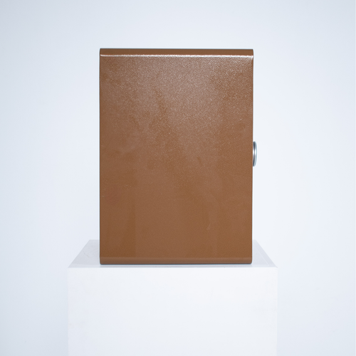 Pancerny Domowy Sejf Biometryczny Na Odcisk Palca 45x38x32 cm Brązowy na Arena.pl