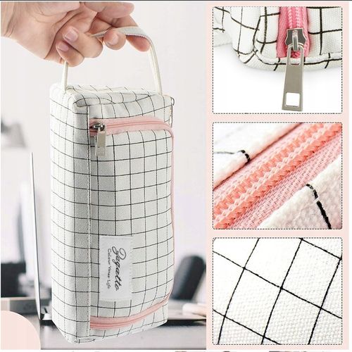 Piórnik szkolny z uchwytem różowy pojemna saszetka ZAGATTO na Arena.pl