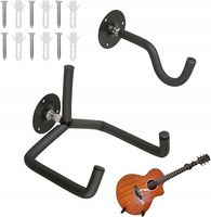 Wieszak uchwyt ścienny na gitarę czarny metalowy