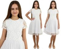 Millo SUKIENKA koronka BIAŁA komunia 146 CK72