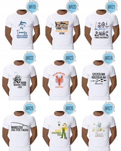 Koszulka z nadrukiem DLA WĘDKARZA na ryby hobby na Arena.pl