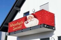 Osłona balkonowa Świąteczna dekoracja balkonu