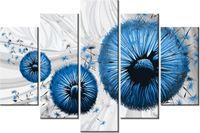 100CM 150CM OBRAZ 5 ELEM NIEBIESKI DMUCHAWIEC 2 ŚCIENNY