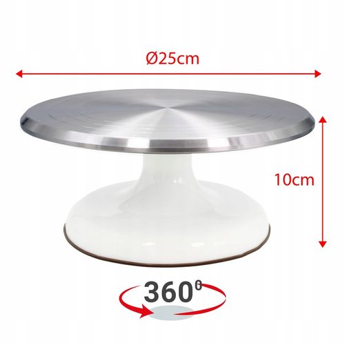 PATERA OBROTOWA DEKORATOR DO TORTU CIAST KREM DEKORACJE URODZINY 25 cm na Arena.pl