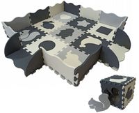 MATA PIANKOWA EDUKACYJNA PUZZLE 120x120 ZWIERZĄTKA